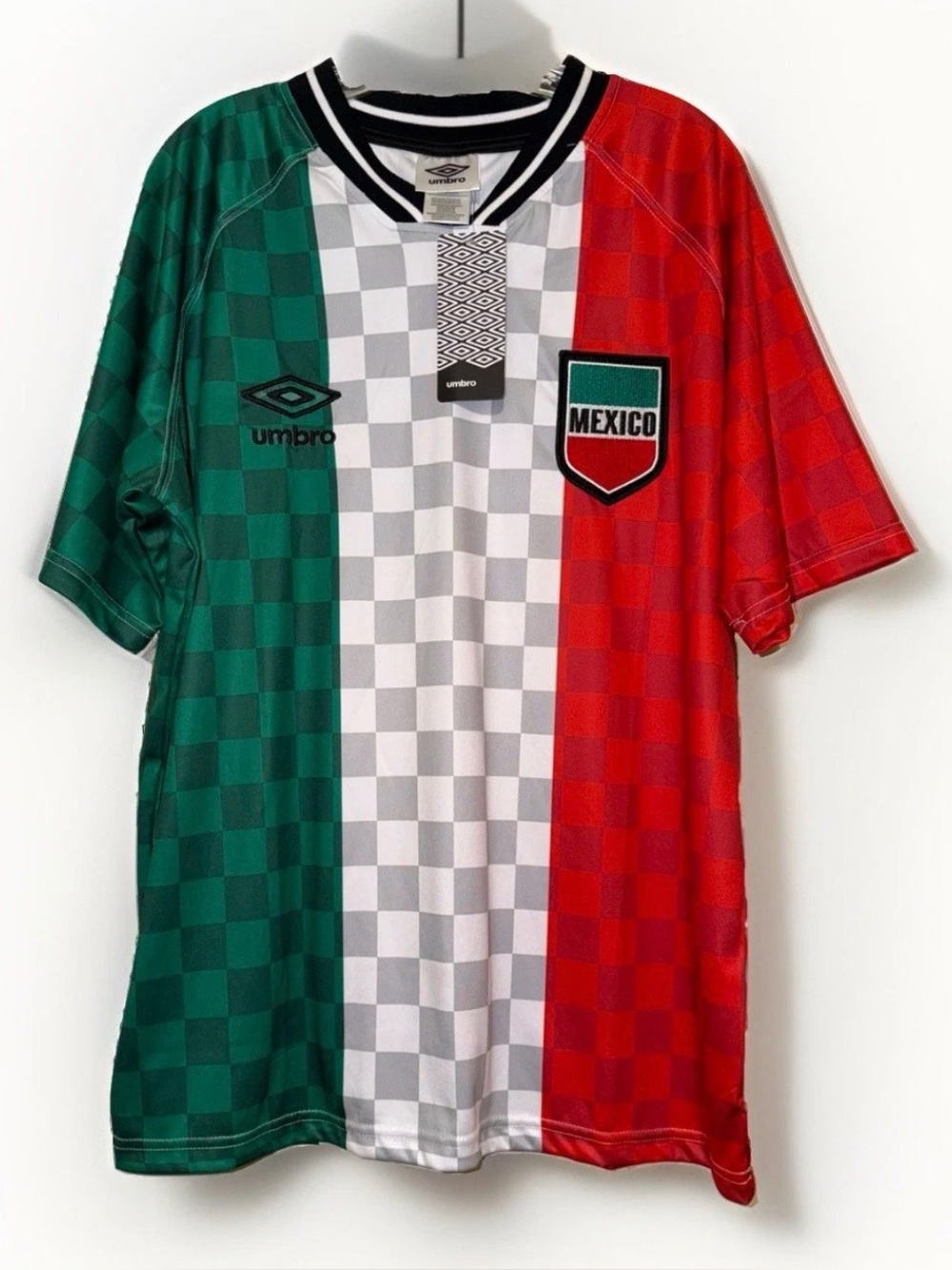 NWT Umbro Mexico National Team Soccer Jersey Shirt Green White Red Men's Size S